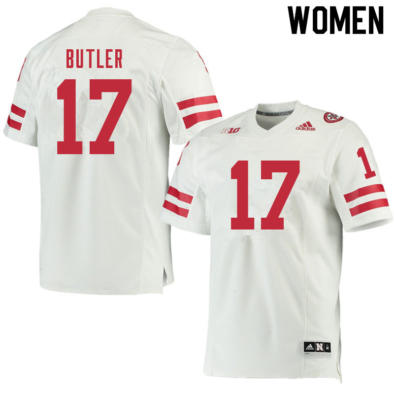 Women #17 Jimari Butler Nebraska Cornhuskers College Football Jerseys Sale-White - Click Image to Close